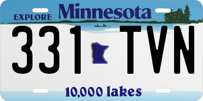 MN license plate 331TVN
