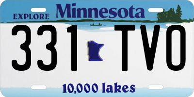 MN license plate 331TVO
