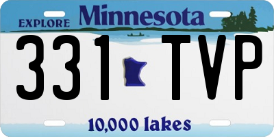 MN license plate 331TVP