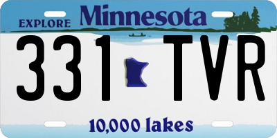 MN license plate 331TVR