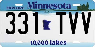 MN license plate 331TVV