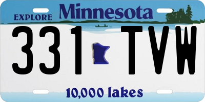MN license plate 331TVW