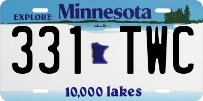 MN license plate 331TWC