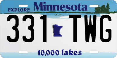 MN license plate 331TWG
