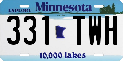 MN license plate 331TWH