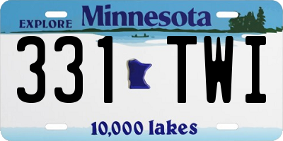MN license plate 331TWI
