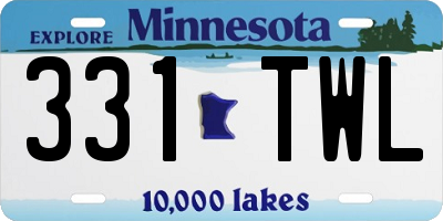 MN license plate 331TWL