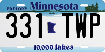 MN license plate 331TWP