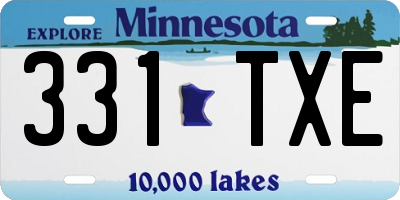 MN license plate 331TXE