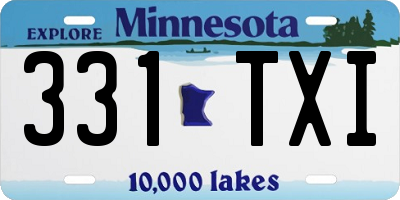 MN license plate 331TXI