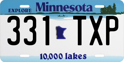 MN license plate 331TXP