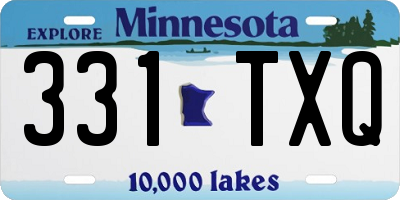 MN license plate 331TXQ
