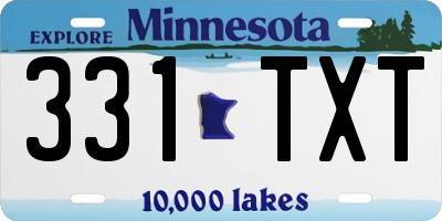 MN license plate 331TXT
