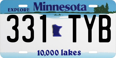 MN license plate 331TYB
