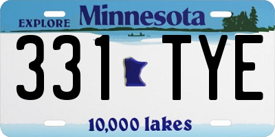 MN license plate 331TYE
