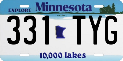 MN license plate 331TYG