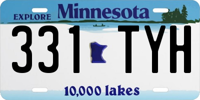 MN license plate 331TYH