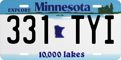 MN license plate 331TYI