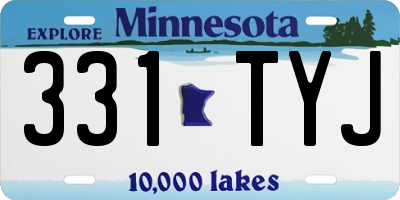 MN license plate 331TYJ
