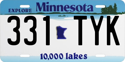 MN license plate 331TYK