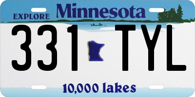 MN license plate 331TYL