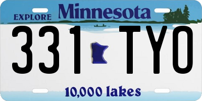 MN license plate 331TYO