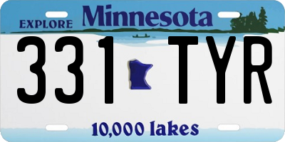 MN license plate 331TYR