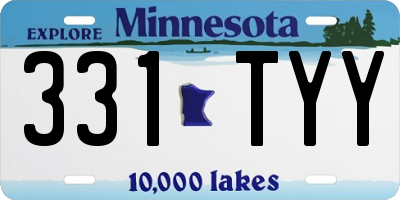 MN license plate 331TYY
