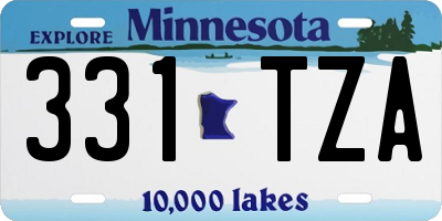 MN license plate 331TZA