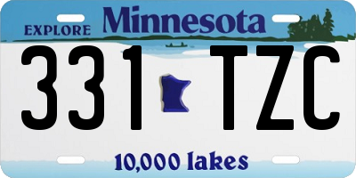 MN license plate 331TZC