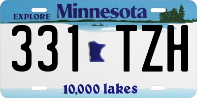 MN license plate 331TZH