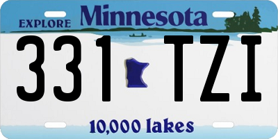 MN license plate 331TZI