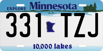 MN license plate 331TZJ