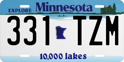 MN license plate 331TZM