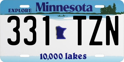 MN license plate 331TZN