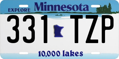 MN license plate 331TZP