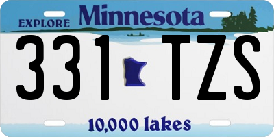 MN license plate 331TZS