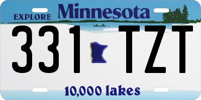 MN license plate 331TZT