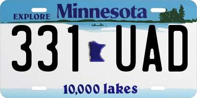 MN license plate 331UAD