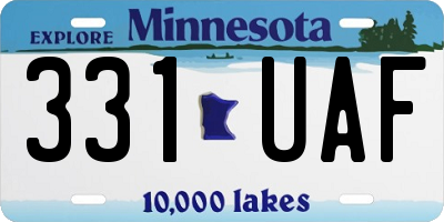 MN license plate 331UAF