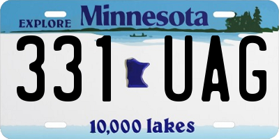 MN license plate 331UAG