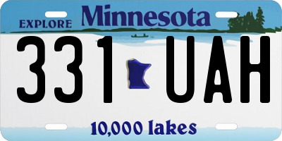 MN license plate 331UAH