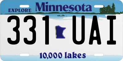 MN license plate 331UAI