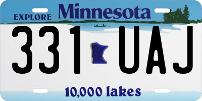 MN license plate 331UAJ