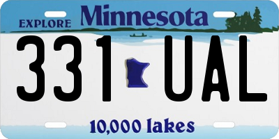 MN license plate 331UAL