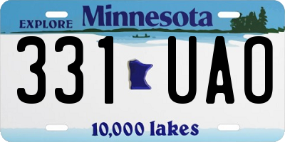 MN license plate 331UAO