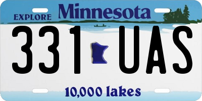 MN license plate 331UAS