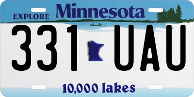 MN license plate 331UAU