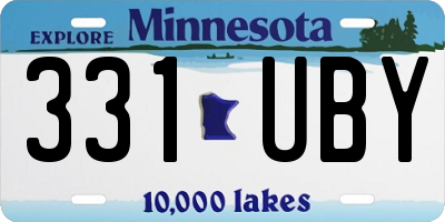 MN license plate 331UBY