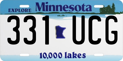 MN license plate 331UCG
